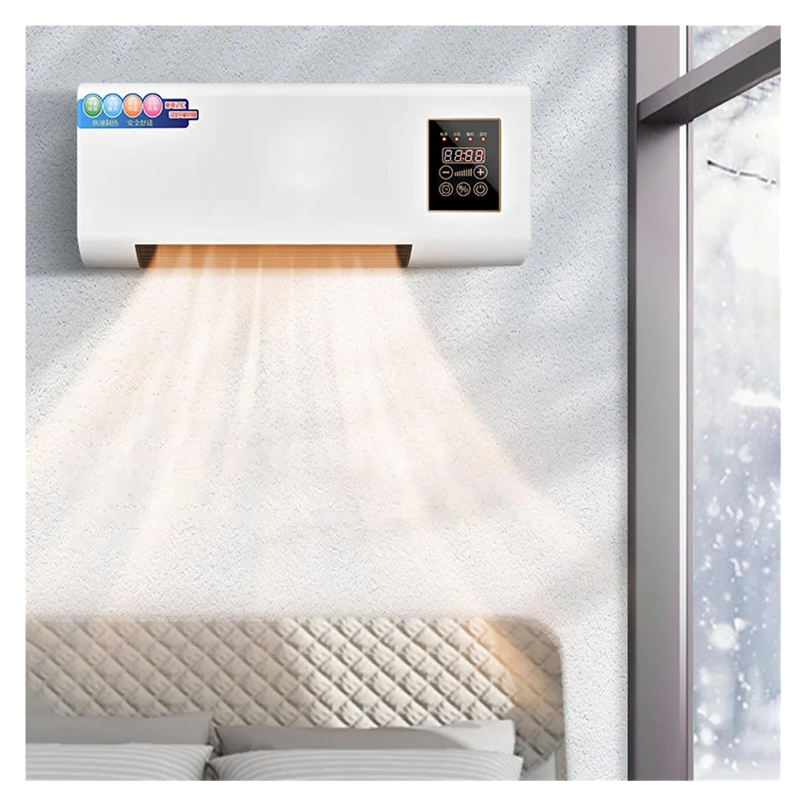 Ventilatore a parete, unità fredda/calda divisa con telecomando