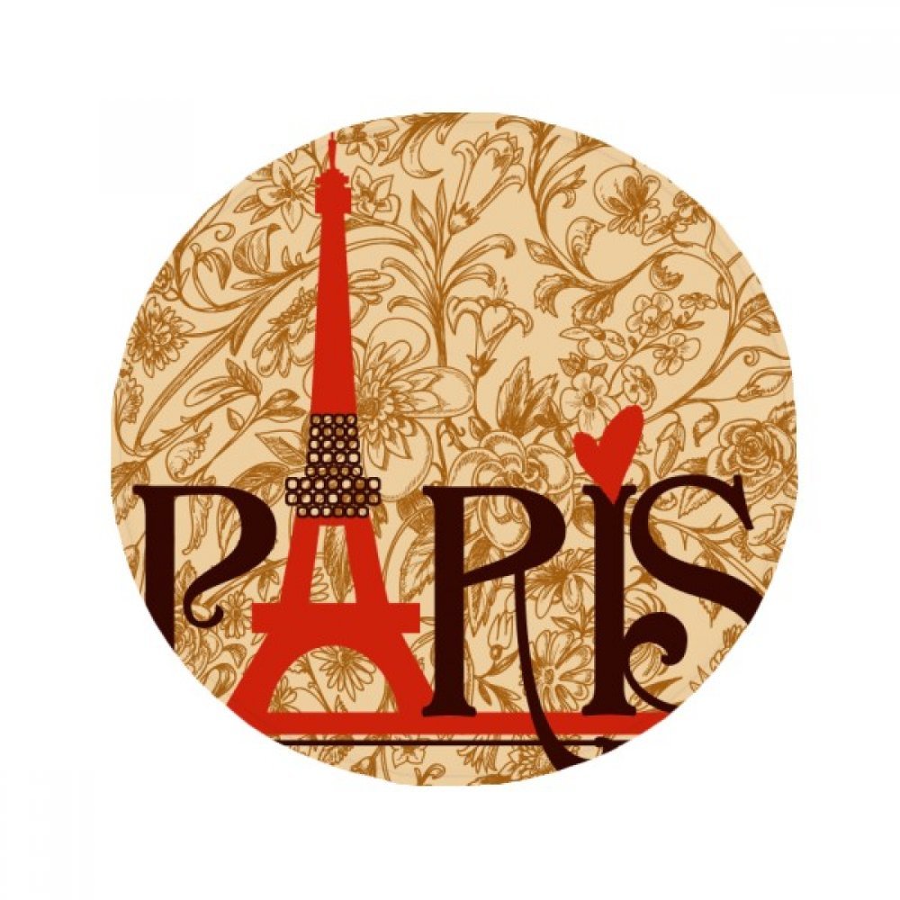 Tapis de sol Tour Eiffel Paris rond anti-glisse pour protéger le plancher des animaux