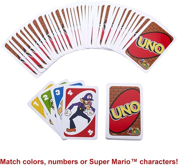Mattel Games UNO Super Mario Card Game, 7+, 2-10 Players