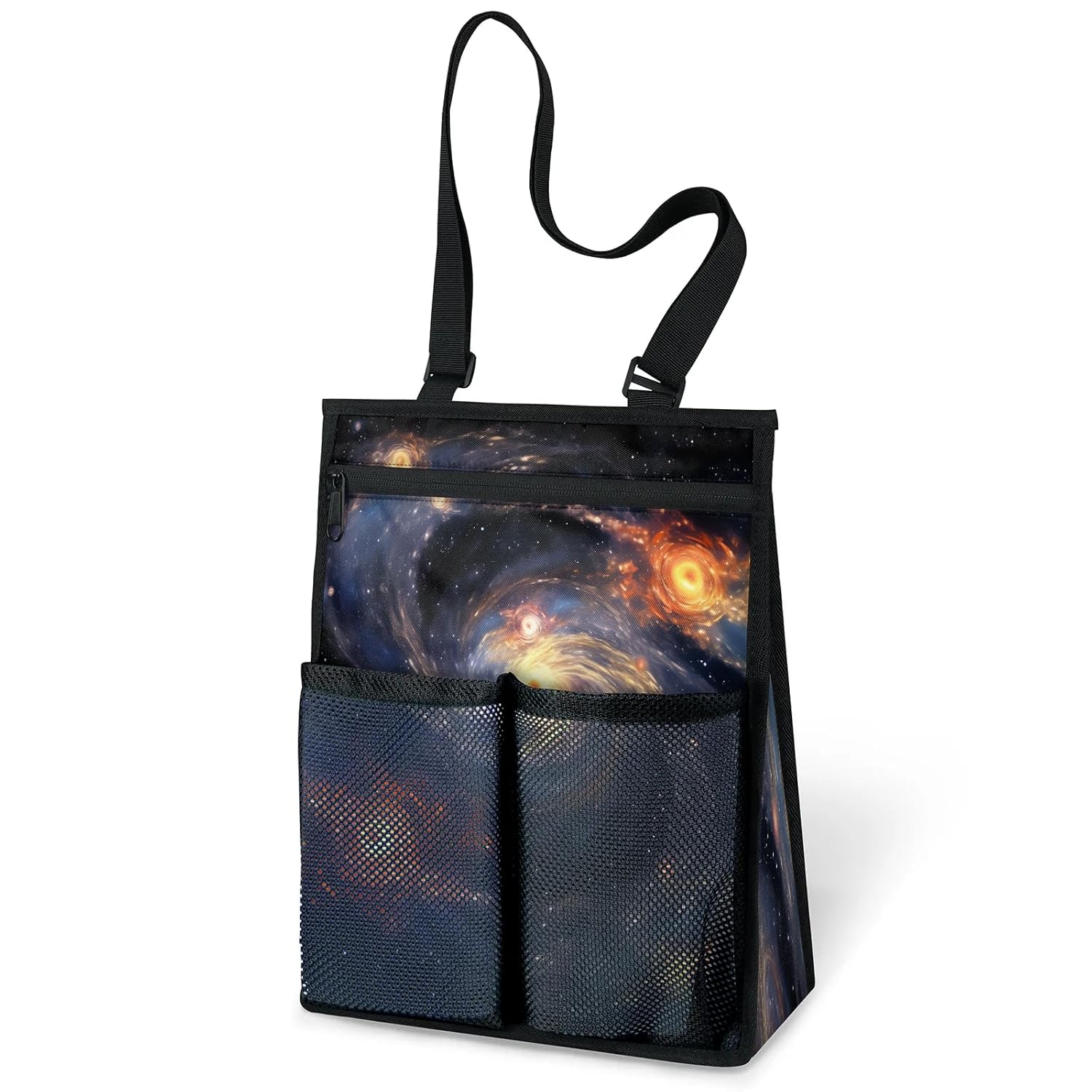 Ourtheme Abstract Galaxy Portable Shower Bag for Travel Gym Camp Beach Tote Shower Caddy Bags Hanging Toiletry Organizer