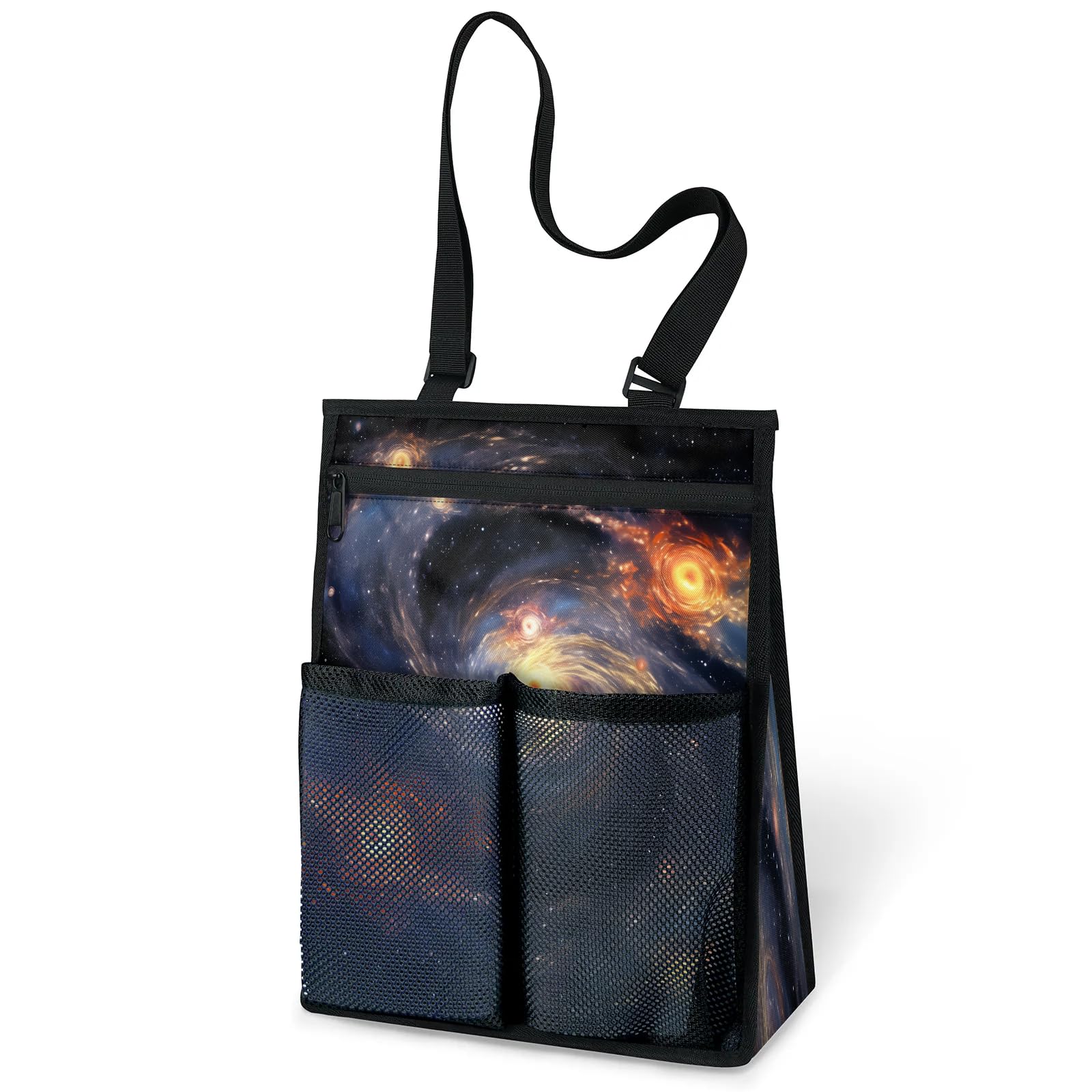 Ourtheme Abstract Galaxy Portable Shower Bag for Travel Gym Camp Beach Tote Shower Caddy Bags Hanging Toiletry Organizer