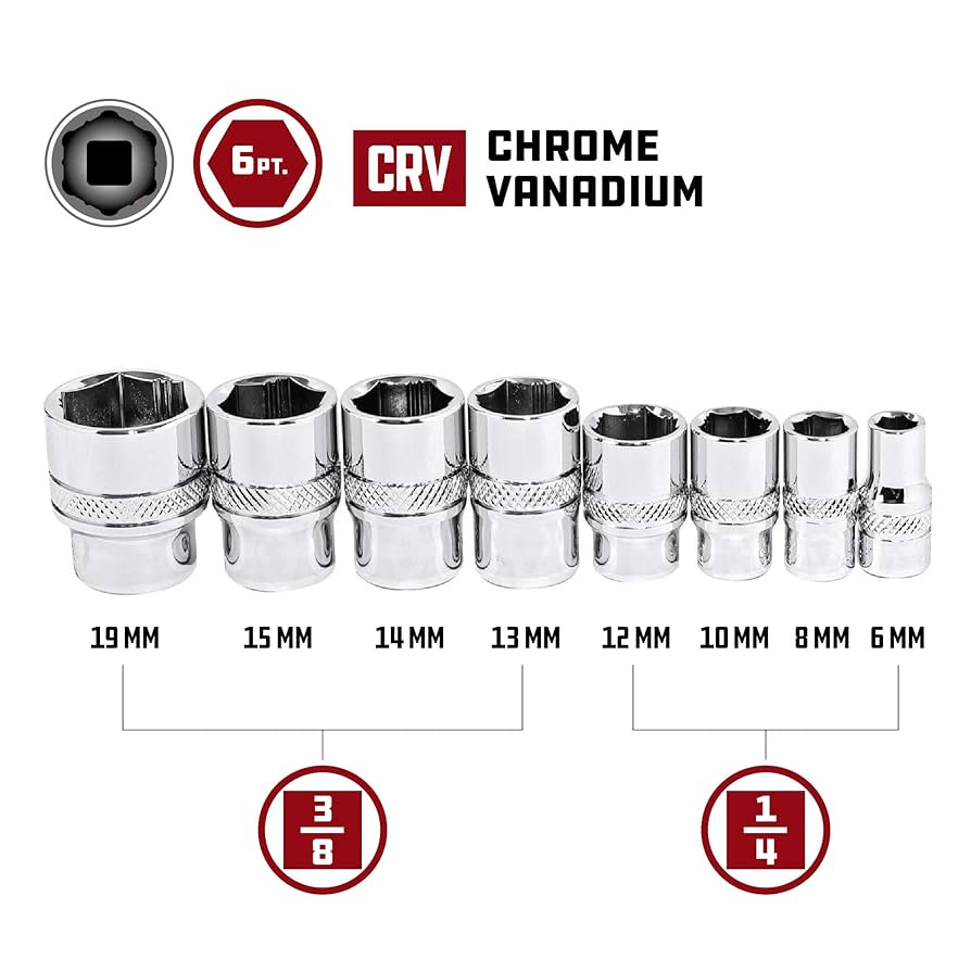 インチ、ミリ工具 Powerbuilt 82個セット Powerbuilt 240094 8 Piece Zeon Metric Hex Bit Socket Set