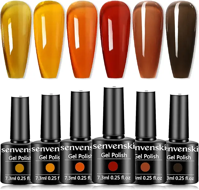 Jelly Nail Polish Kit - Translucent Tortoiseshell Colors with Vegan Gel Formula