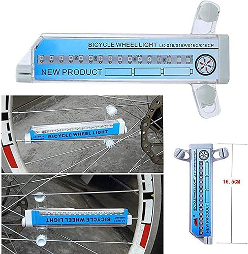 Miniatura 5 de Luz de rueda de bicicleta, luces de rueda de neumáticos de bicicleta, 32 luces LED de flash con radios, 32 patrones diferentes, cambio de luces de