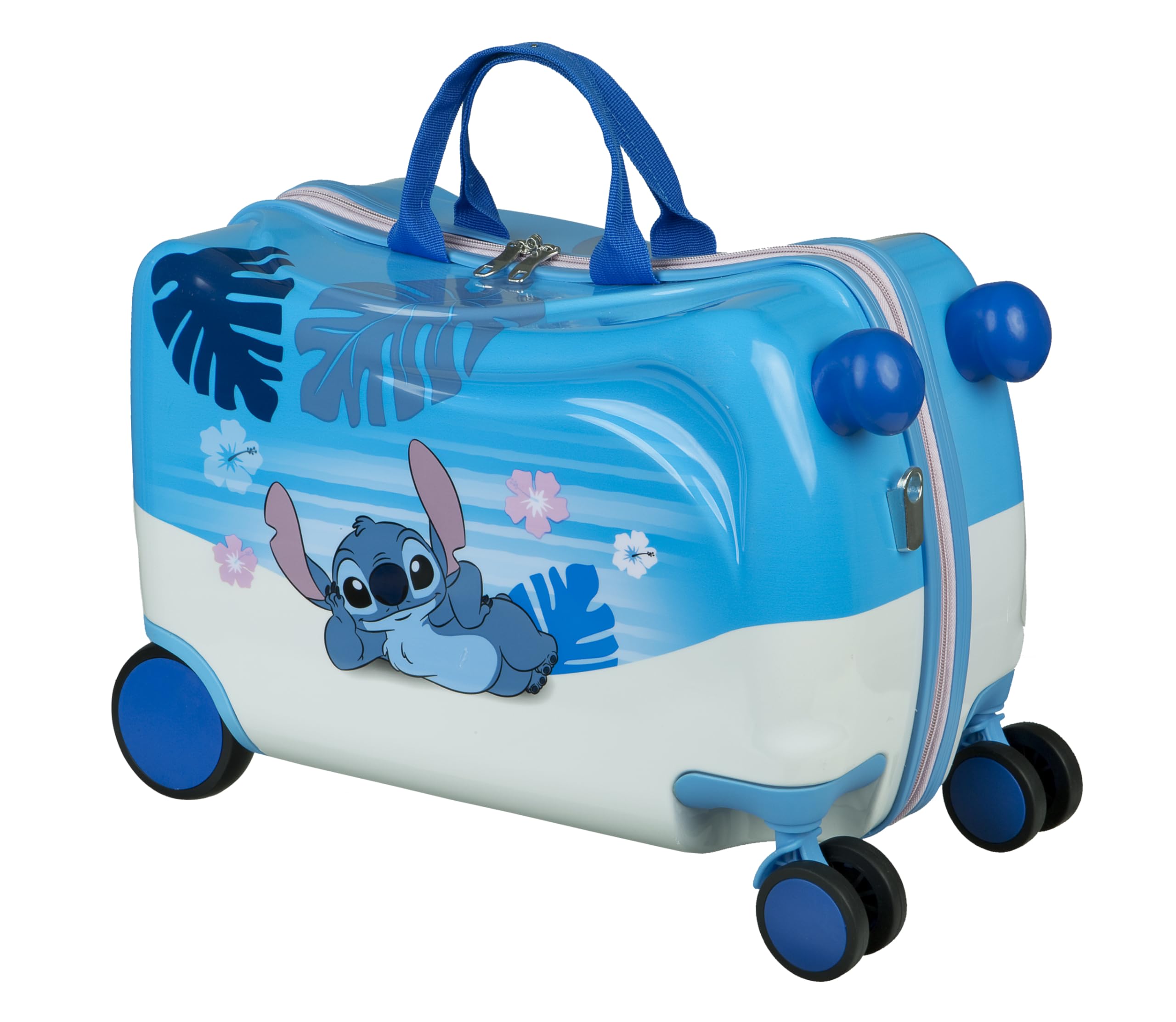 Undercover - Stitch Ride-on Trolley - bagaż dziecięcy do siedzenia - możliwość obciążenia do 50 kg - z praktycznymi uchwytami do przenoszenia - solidna walizka podróżna dla dzieci