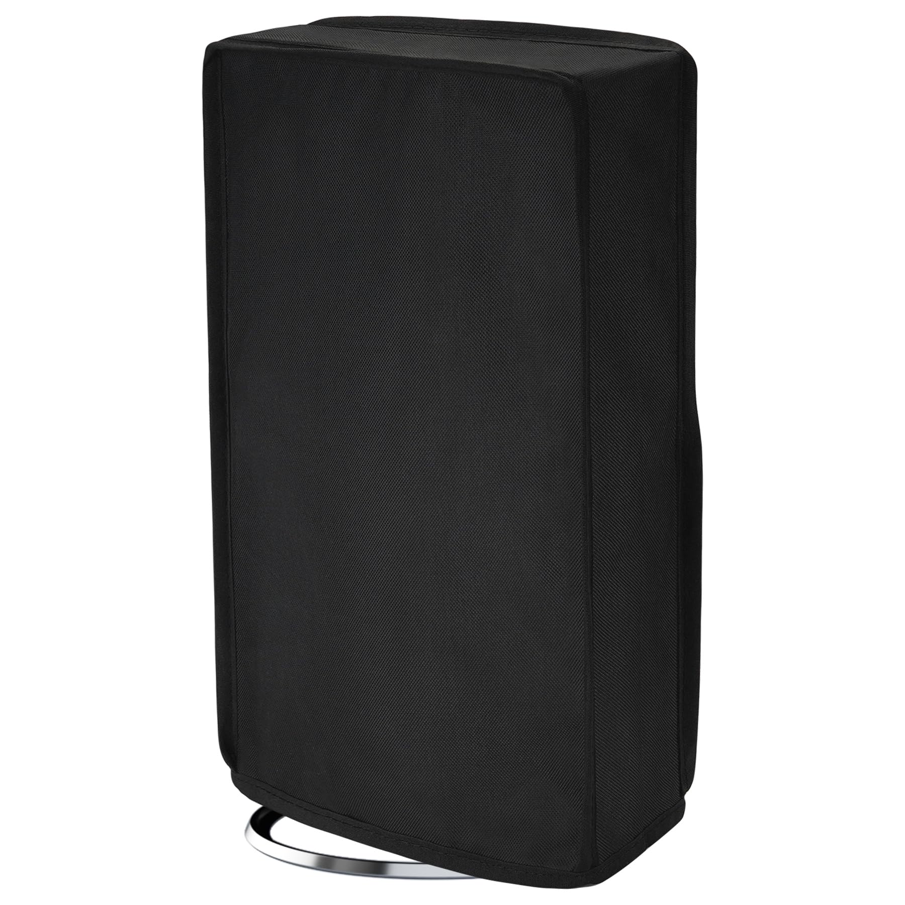 playvital Housse Anti-Poussière pour ps5 Slim Standard Console,Accessoire Protection pour ps5 Slim Cache-Poussière Nylon Dust Cover,Disc Edition-Vertical,Noir