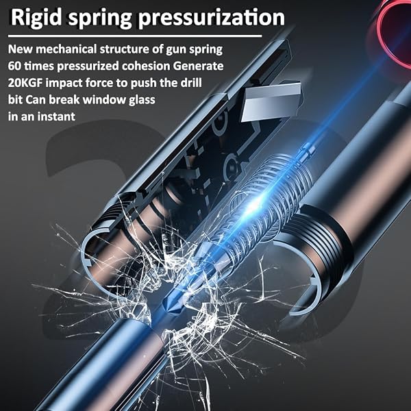 Automotive Gurtschneider Notfallhammer, 2 Stück Auto Sicherheitshammer, Tragbarer Fensterbrecher und Sicherheitsgurt Cutter mit Testglas zum Mit Allen Fahrzeugen Emergency Car Tool - 4