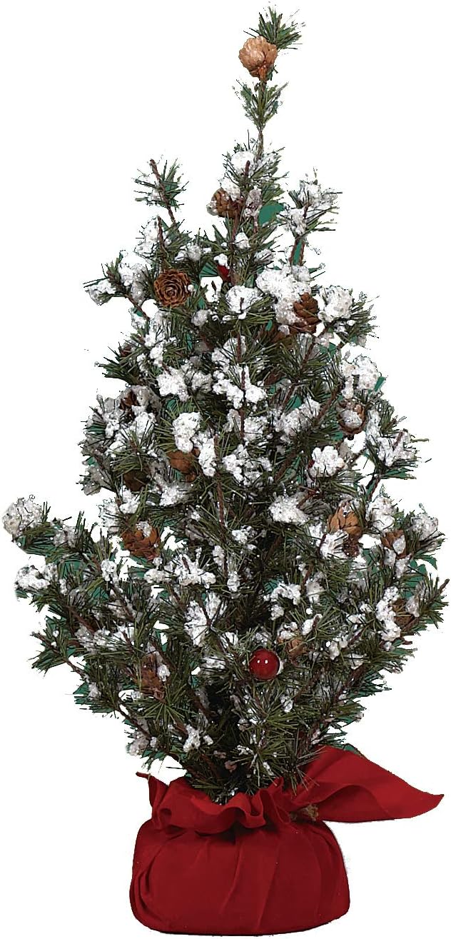Transpac Imports D1966 Medium Tree in Gift Bag with Berries Decor Green