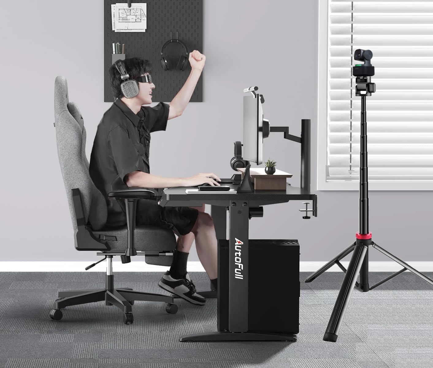 80'' Tiny-3 Webcam Floor Tripod Holder,Webcam-Tripod Stand for OBSBOT Tiny 3,Tiny 3 Lite,Meet-2,Tiny 2 Liet, Tiny 2,Meet SE,Tail2,Tiny SE,Tail Air,Meet Webcams