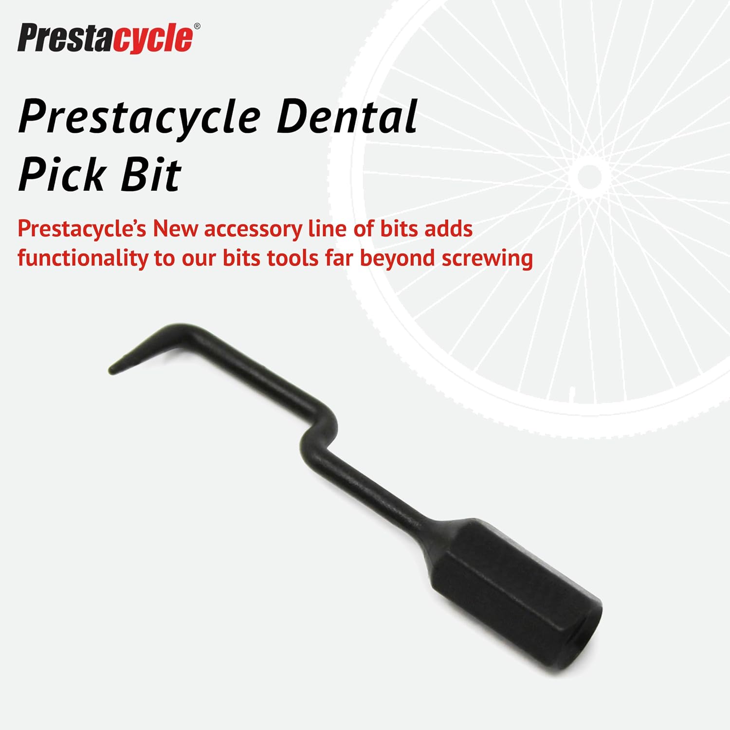 Prestacycle Dental Pick Specialty Bit – Converts Bits Tools into Precision Pick – Ideal for Cleaning Chains, Cogs & Tight Spaces – Compact Multi-Function Bike Tool Accessory