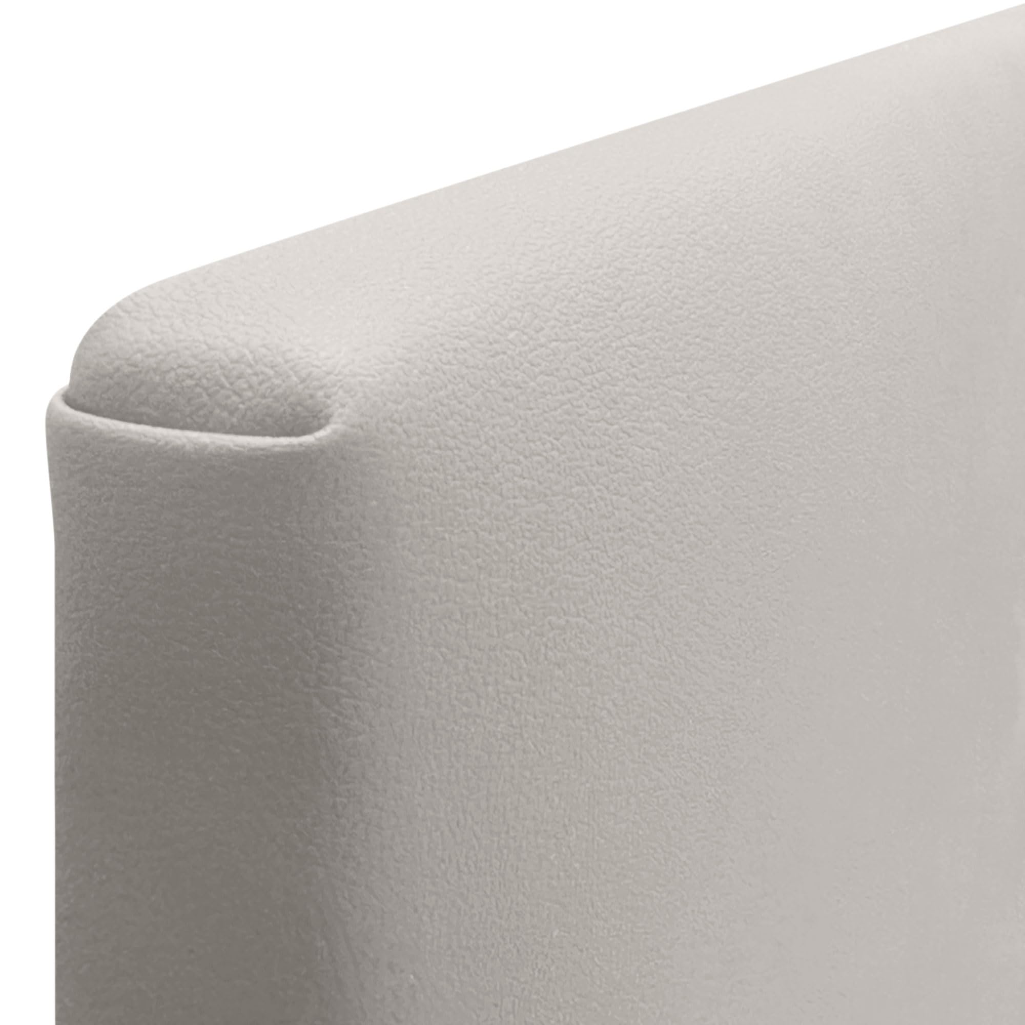 DHOME Testiera in Similpelle o Tessuto Aqualine Liscia Fino a Terra Testiere Testata Imbottita Letto (145x120cm (135/140), Similpelle Bianco Avorio)