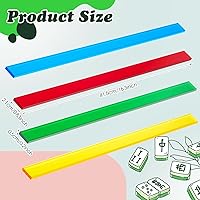 Vista 2 de Henoyso Mahjong - Empujadores de azulejos de 16.3 pulgadas, acrílico de colores, juego de 4, 4