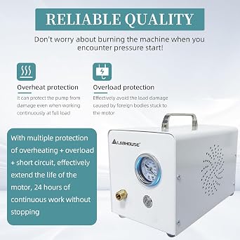 VP-10E Lab Vacuum Filtration Pump, 10L/min, Negative Pressure