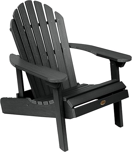 Highwood Hamilton Adirondack - Silla plegable y reclinable, Adulto Negro
