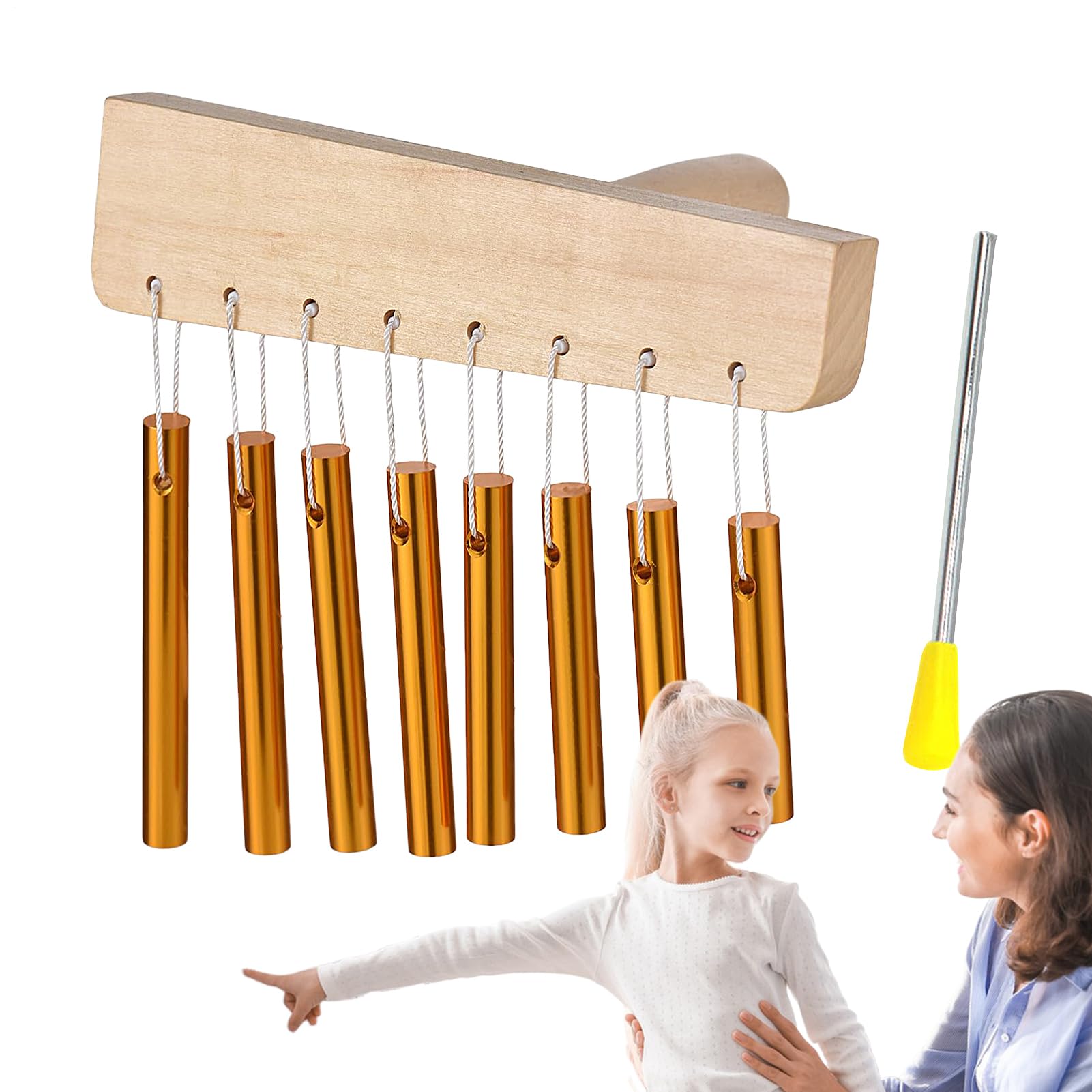 CHIME DI MEDITAZIONE, CHIMES MANI, Campane di in tubo di alluminio, Strumenti di guarigione del suono, arredamento musicale, strumenti a percussione a mano per la decorazione in classe