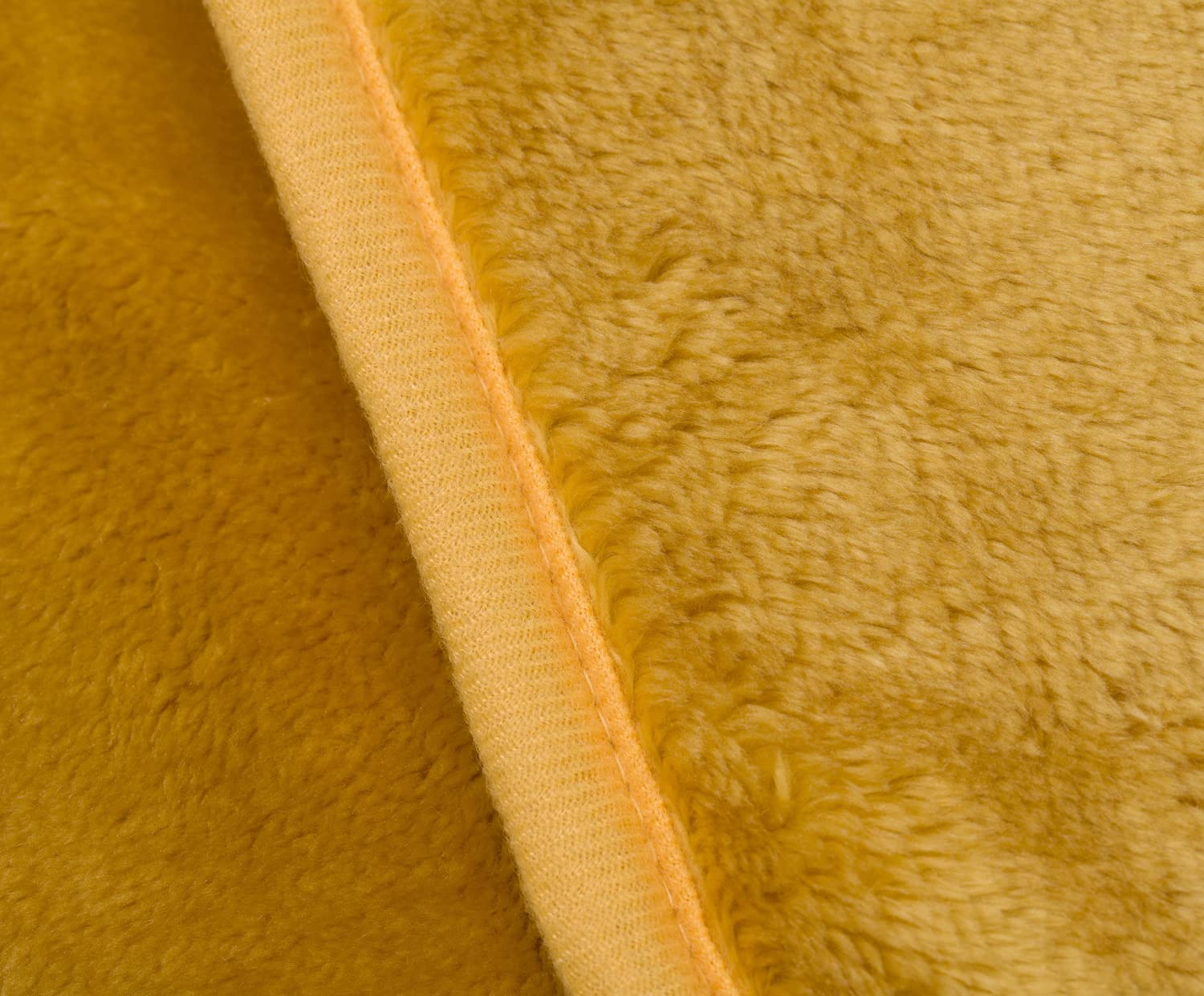 Gözze - Kaszmirowy koc premium do salonu, przytulny, 500 g/m², 180 x 220 cm - musztardowy