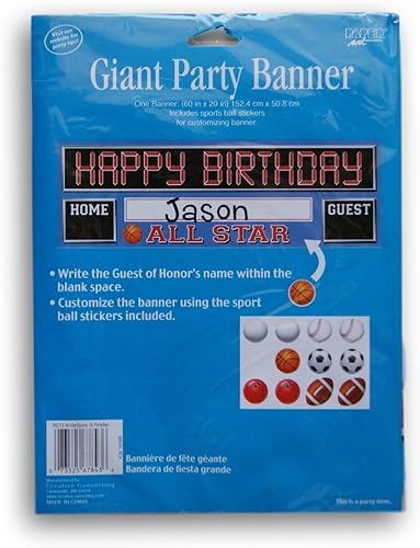 Cartel de feliz cumpleaños deportivo All-Star