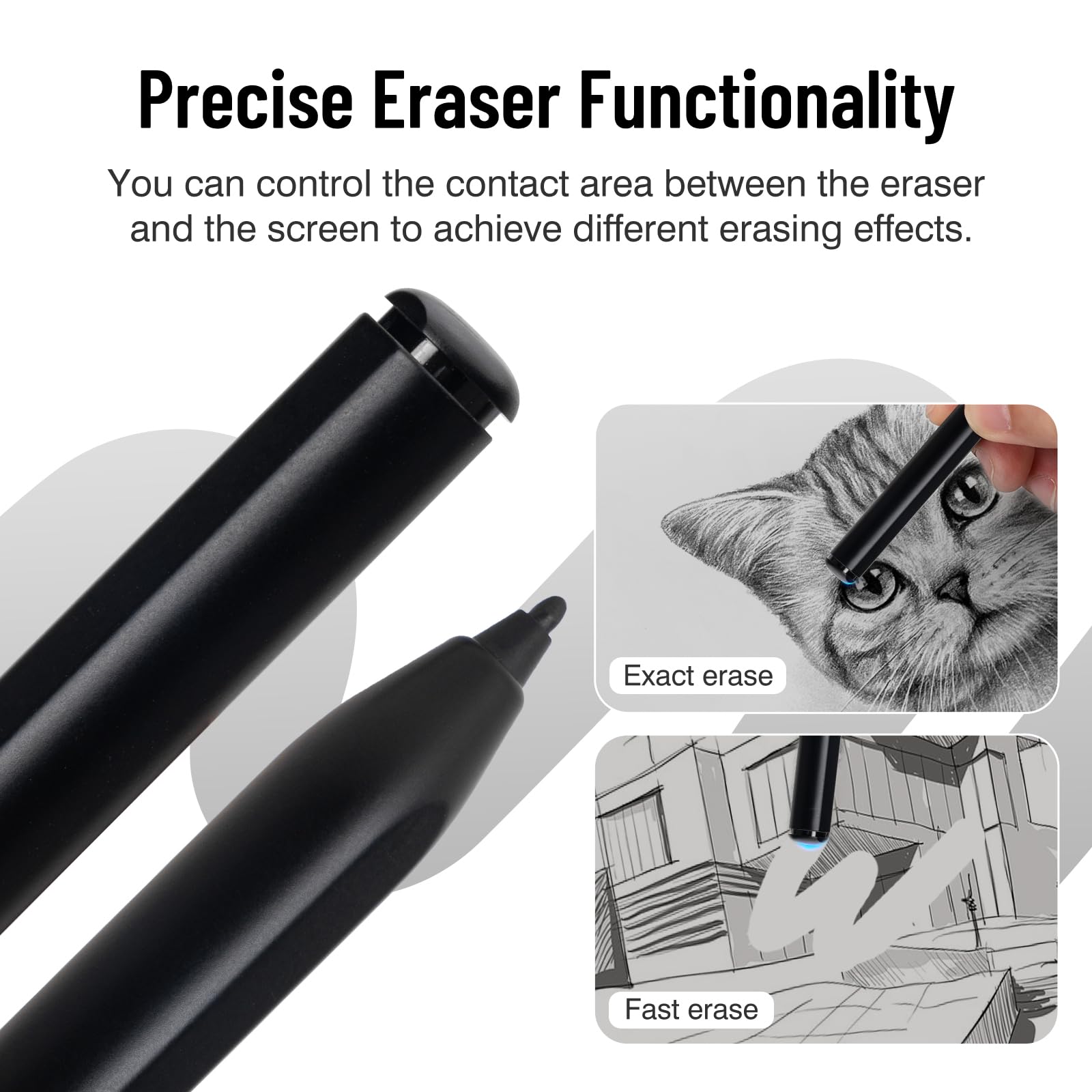 Stilo magnetico per Kindle Scribe Pen con gomma, ricambio per penna notevole 2 con gomma, penna EMR per Kindle Scribe Stylus, sensibilità alla pressione 4096, rifiuto palmo, supporto inclinabile con 5