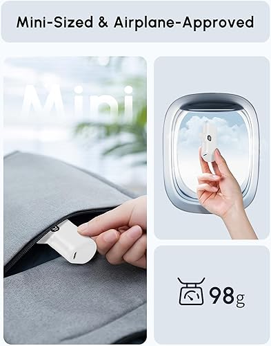 Miniatura 5 de Cargador de teléfono portátil USB C para iPhone 17 Pro Max, mini banco de energía de 5000 mAh con pantalla digital y soporte duradero para teléfonos
