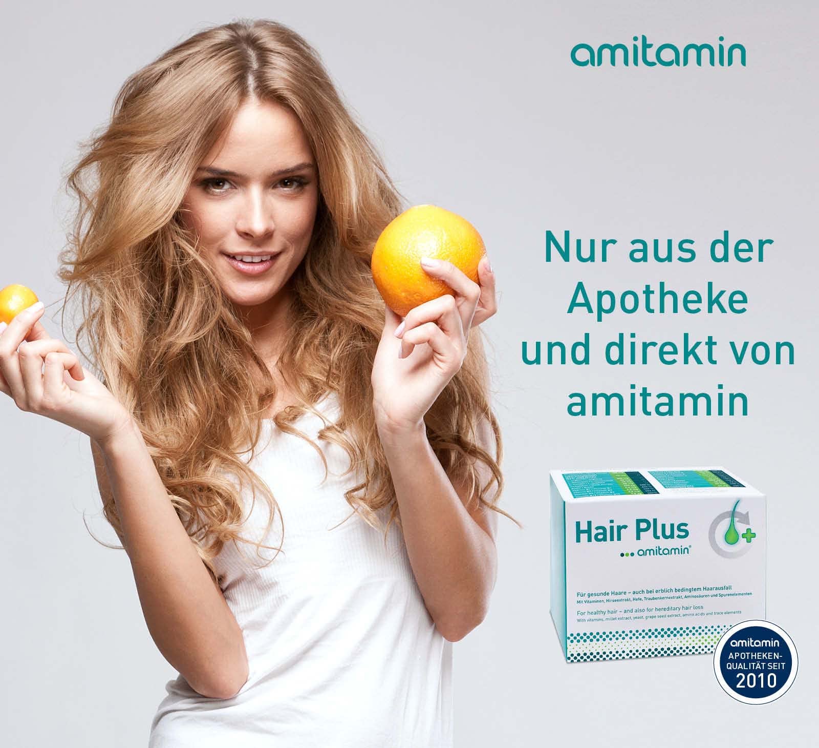 amitamin Hair Plus Kapseln für gesunde Haare, 60 Sztuka Kapsułki