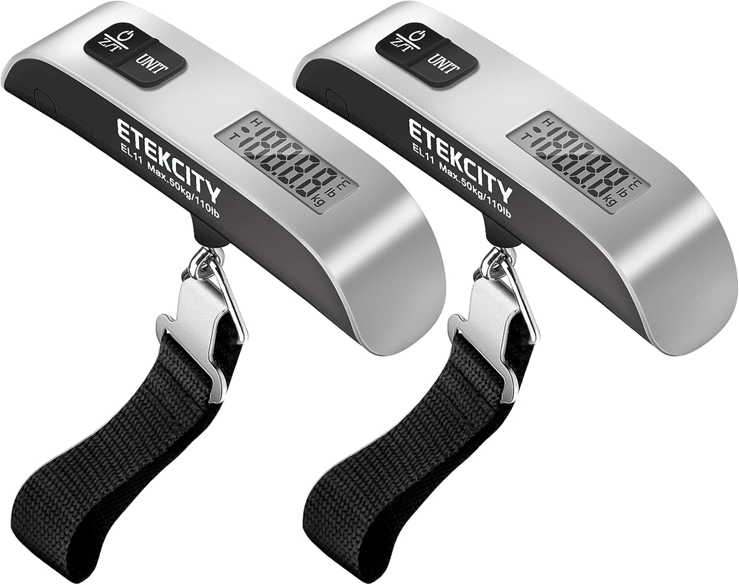 Etekcity Scale for Body Weight, Digital Bathroom Weighing Machine & Luggage Scale, Digital Weight Scales for Travel Accessories Essentials, Portable Handheld Scale with Temperature Sensor