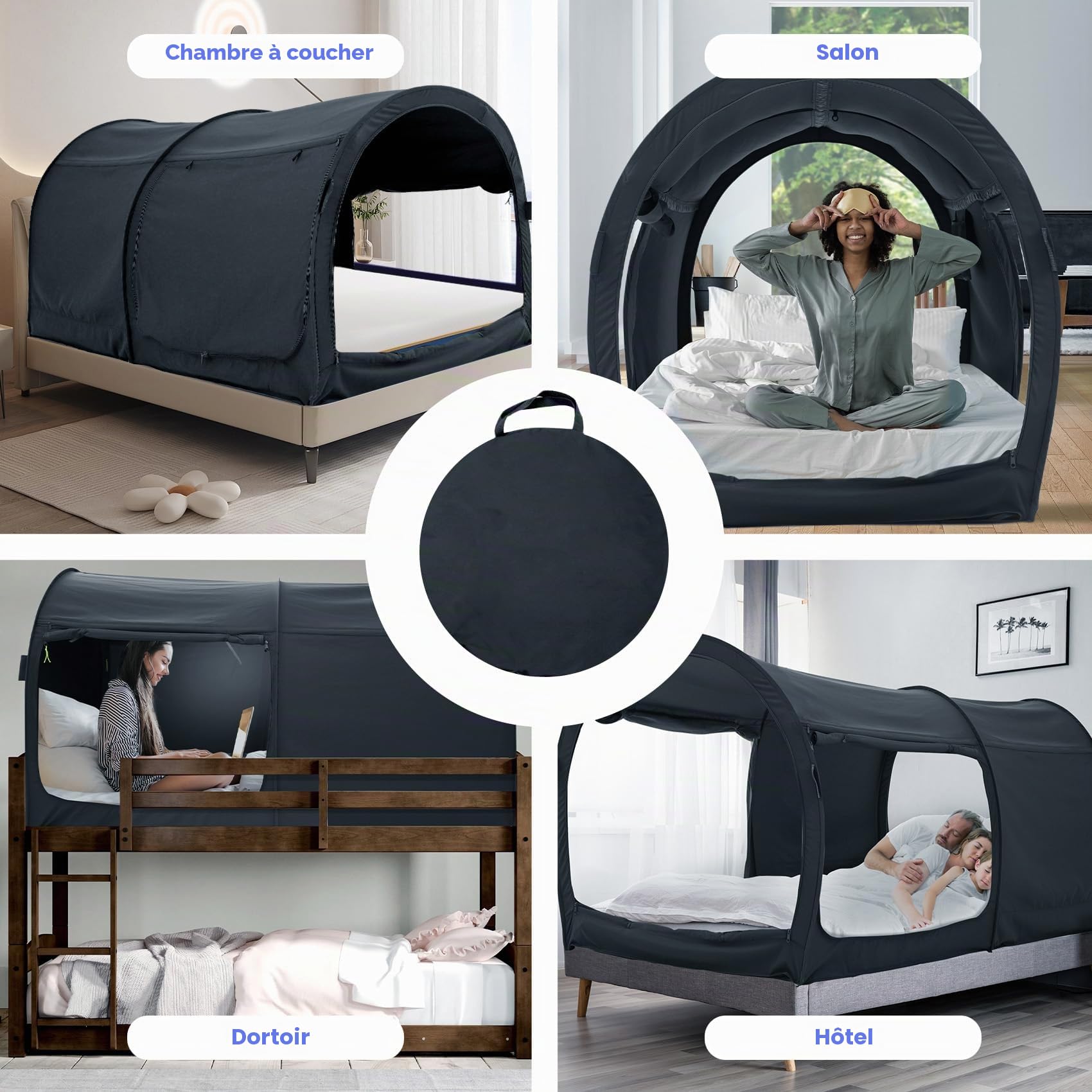 Alvantor Bed Tent Ciel de lit Unisexe, Charbon, 190x99x22 cm (Pack of 1)