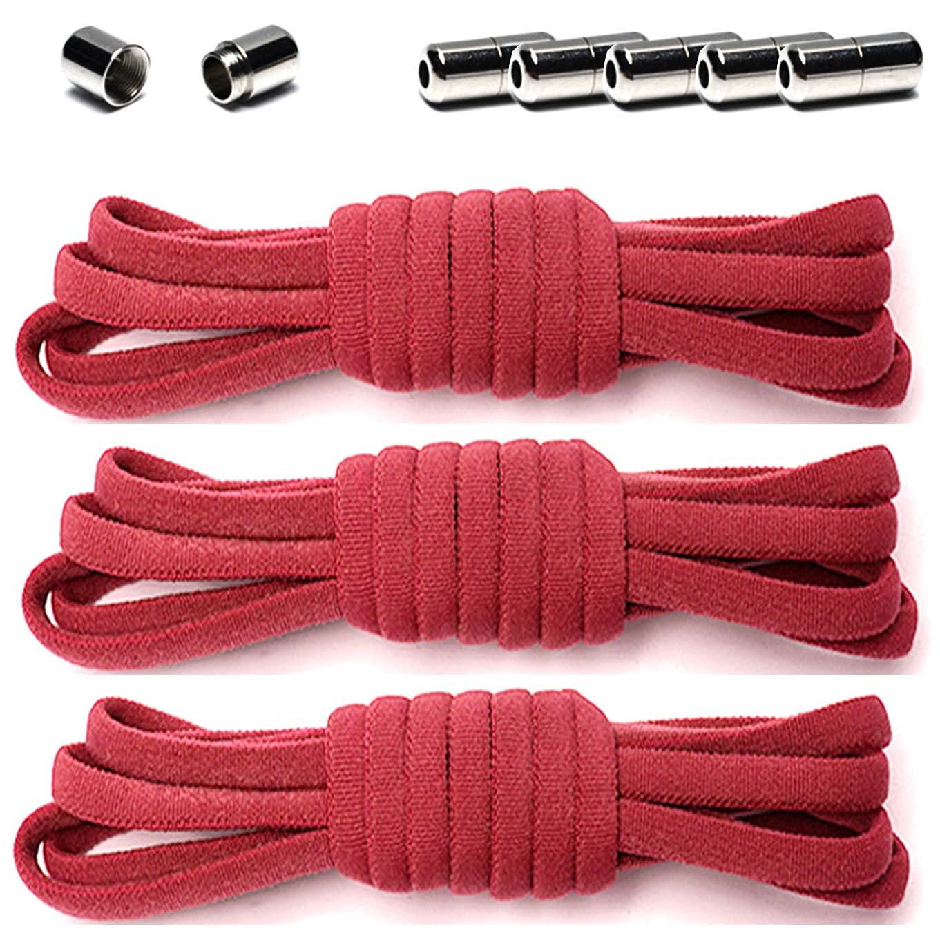 iBarbe3Pair Elastic No Tie Shoelaces,Sneakers,One Size Fits All Adult Kids Shoes