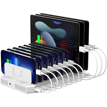 Unitek 60W Mobile Phone Charging Station Multiple 10 Ports for Multiple