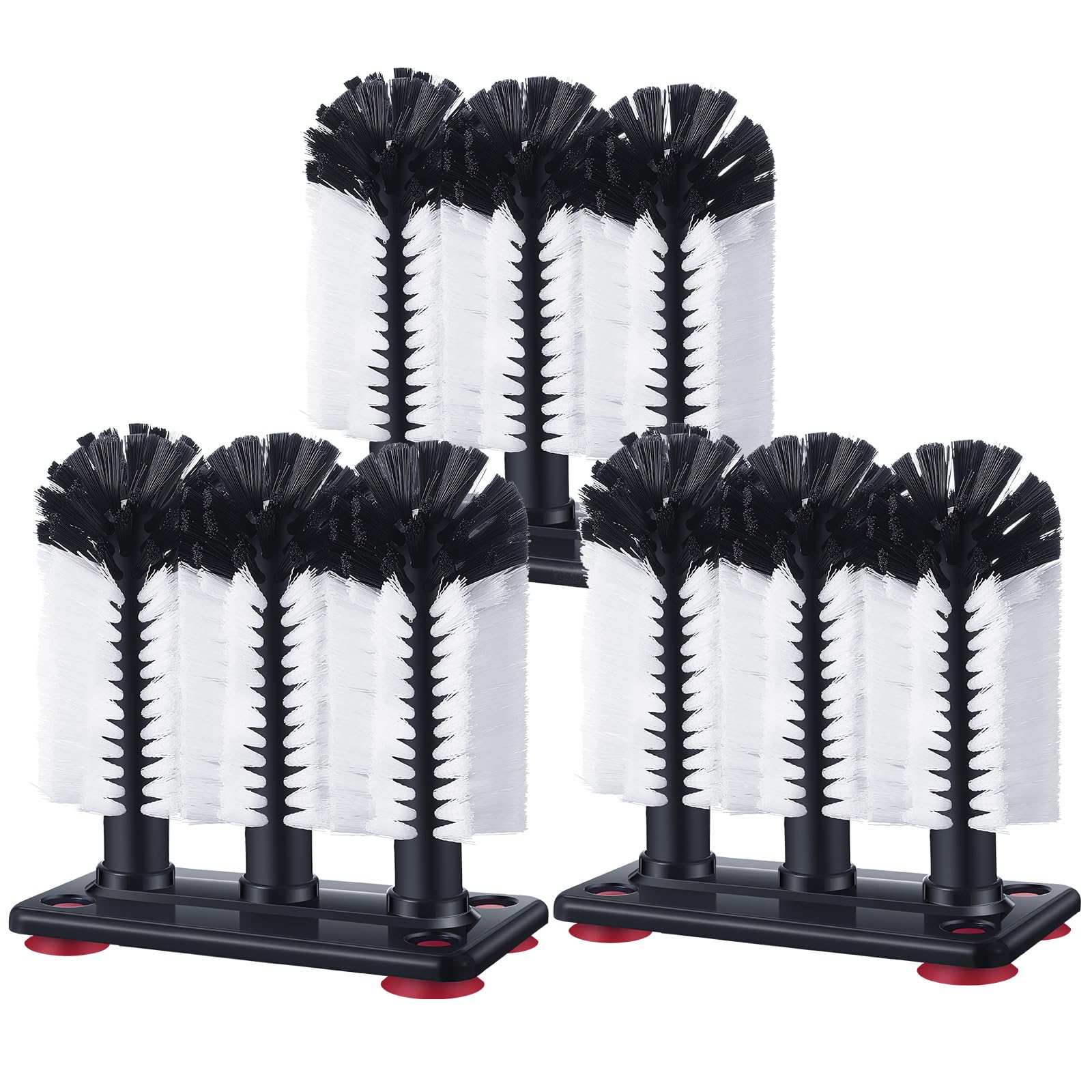 Havawish 3 Pack Water Bottle Cleaning Brush with Suction Base