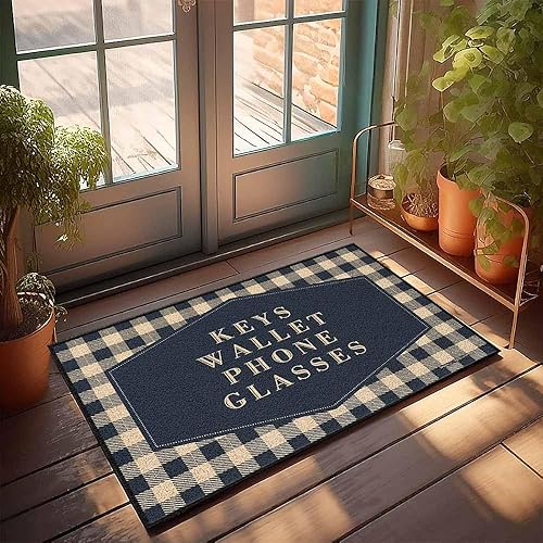 Tapetes de puerta de granja para exteriores, llaves, cartera, teléfono, gafas, felpudo de bienvenida de primavera, tapete de bienvenida al aire