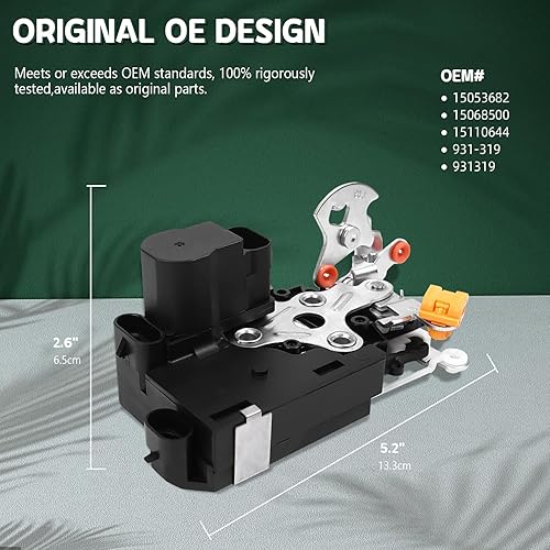 Miniatura 10 de OTUAYAUTO Actuador de cerradura de puerta delantera izquierda - Reemplazo para Chevy Silverado 1999-2007, Tahoe Suburban 2000-2006, GMC Yukon