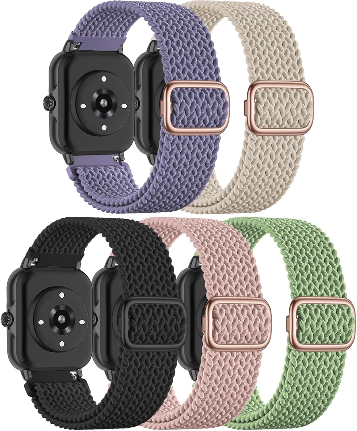 Pack de 5 Correas Elásticas de 22mm para Smartwatch IDW13, IDW16, IDW19