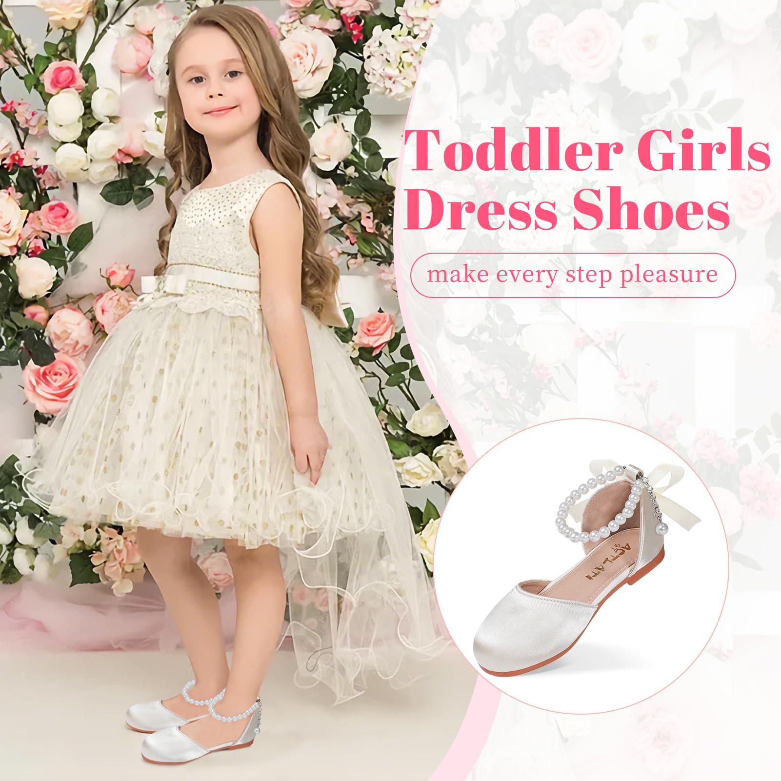 Amanda's Shiny Party Shoes (Infants 5, Ivory)