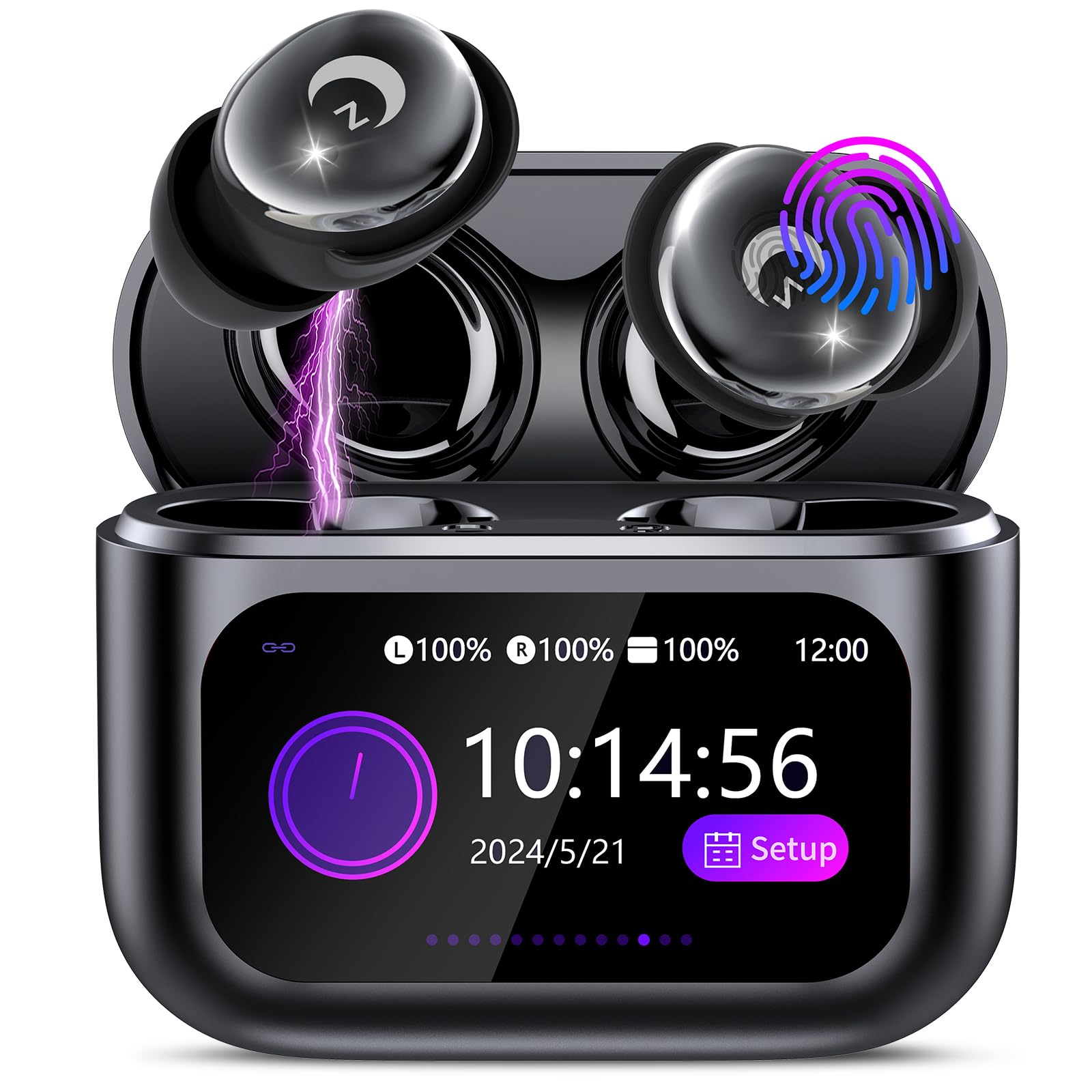 Bluetooth Kopfhörer, Mini 48 Std Schlafkopfhörer Bluetooth 5.4 mit Touchscreen, 2026 Neue in Ear Kopfhörer Kabellos mit ENC Noise Cancelling, IPX7 Ohrhörer, Immersiver Deep Bass Earbuds mit 5 EQ-Modu