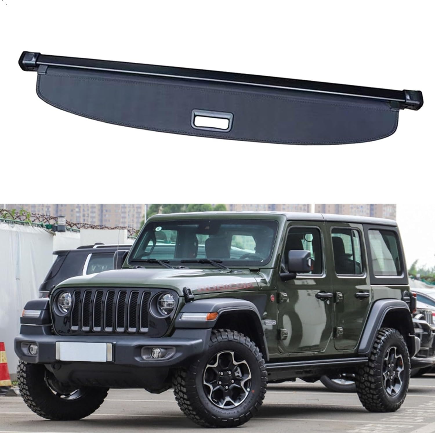 Retractable Car Trunk Cargo Cover Privacy Security Storage Shade,Compatible with for Wrangler 2018-2021
