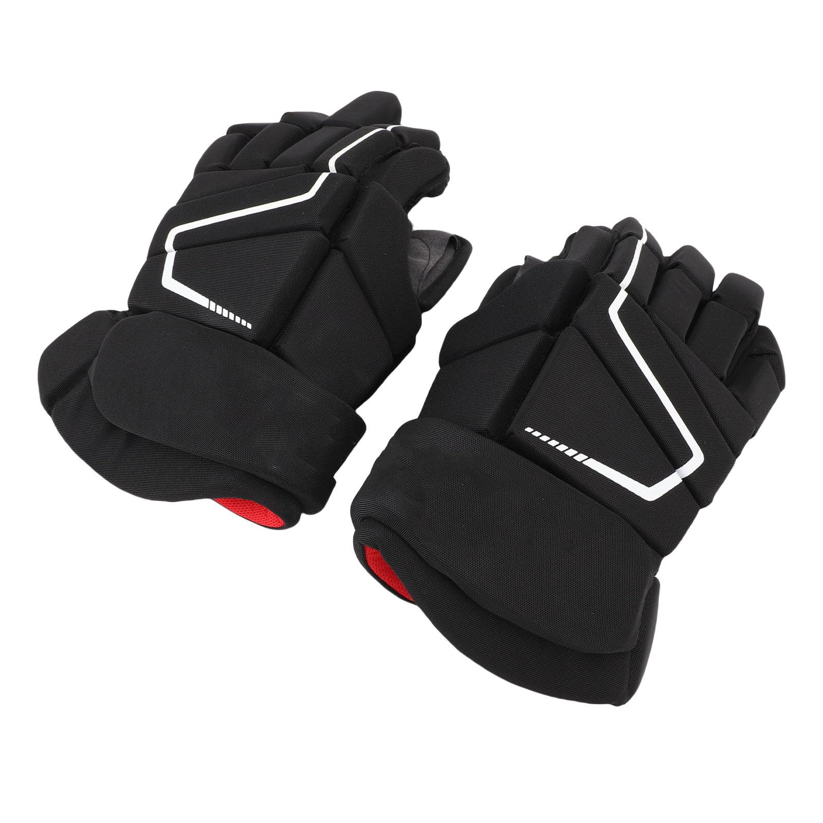 Generic Rękawice Ochronne do Hokeja na Lodzie Zwiększona oddychalność Klasyczny Krój Outdoor Roller Street Rękawice Hokejowe dla Hokeistów Nylonowa Pianka EVA