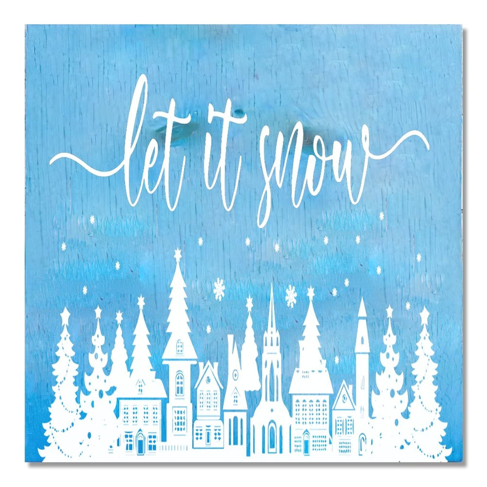 Panneau de Noël Let It Snow suspension murale extérieure et intérieure