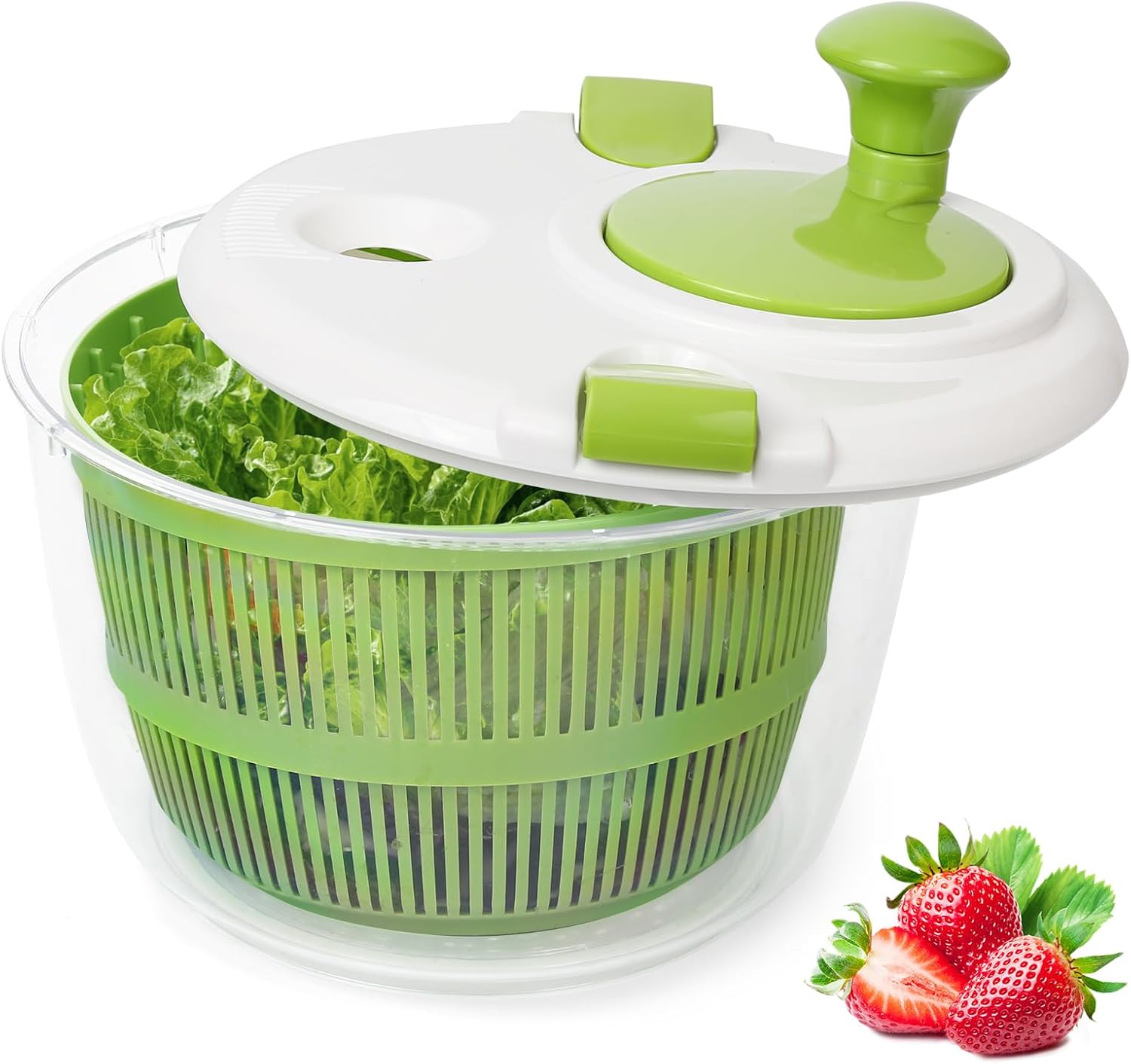 Large Salad Spinner – Wash,Rotate & Dry Salad Vegetables,Fruits&Vegetables, 5 Quarts,Salad Spinner Large Salad Spinner – Wash,Rotate & Dry Salad Vegetables,Fruits&Vegetables, 5 Quarts,Salad Spinner