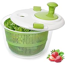 Large Salad Spinner - Wash,Rotate &amp; Dry Salad Vegetables,Fruits&amp;Vegetables, 5 Quarts,Salad Spinner