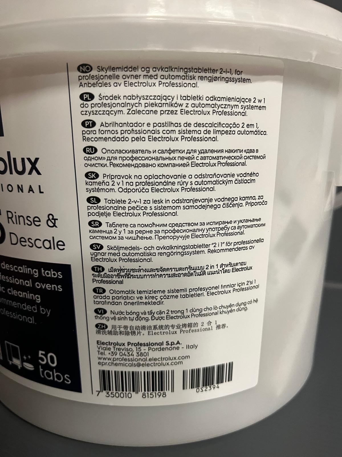 Electrolux Professional - Detergenti Solidi - C22 Cleaning Tab e C25 Rinse & Descale Tab