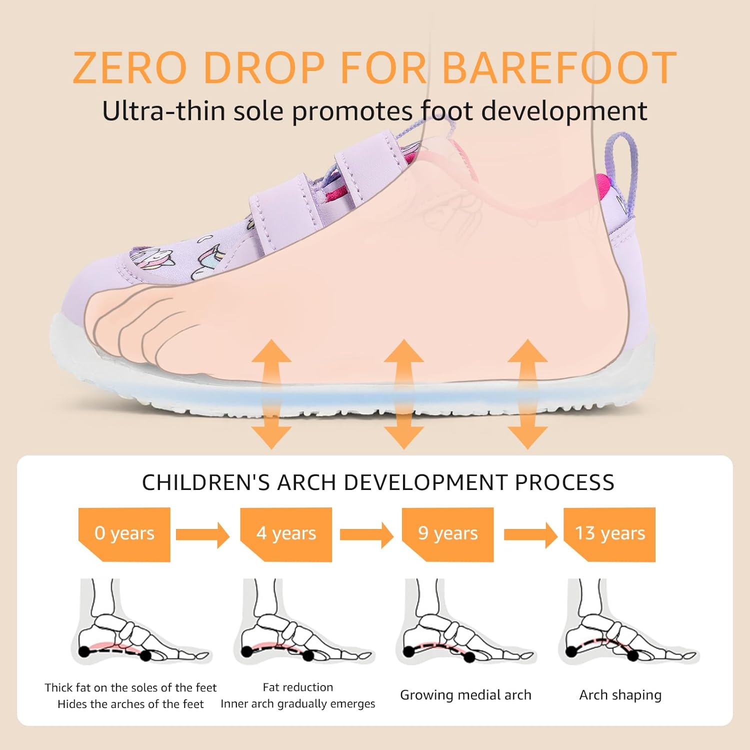 Wide Toe Box Toddler Shoes Boys Girls Barefoot Shoes Lightweight Kid Tennis Sneakers Non-Slip Zero Drop First Walking Running Shoe for School Outdoor Indoor Sports - Image 5