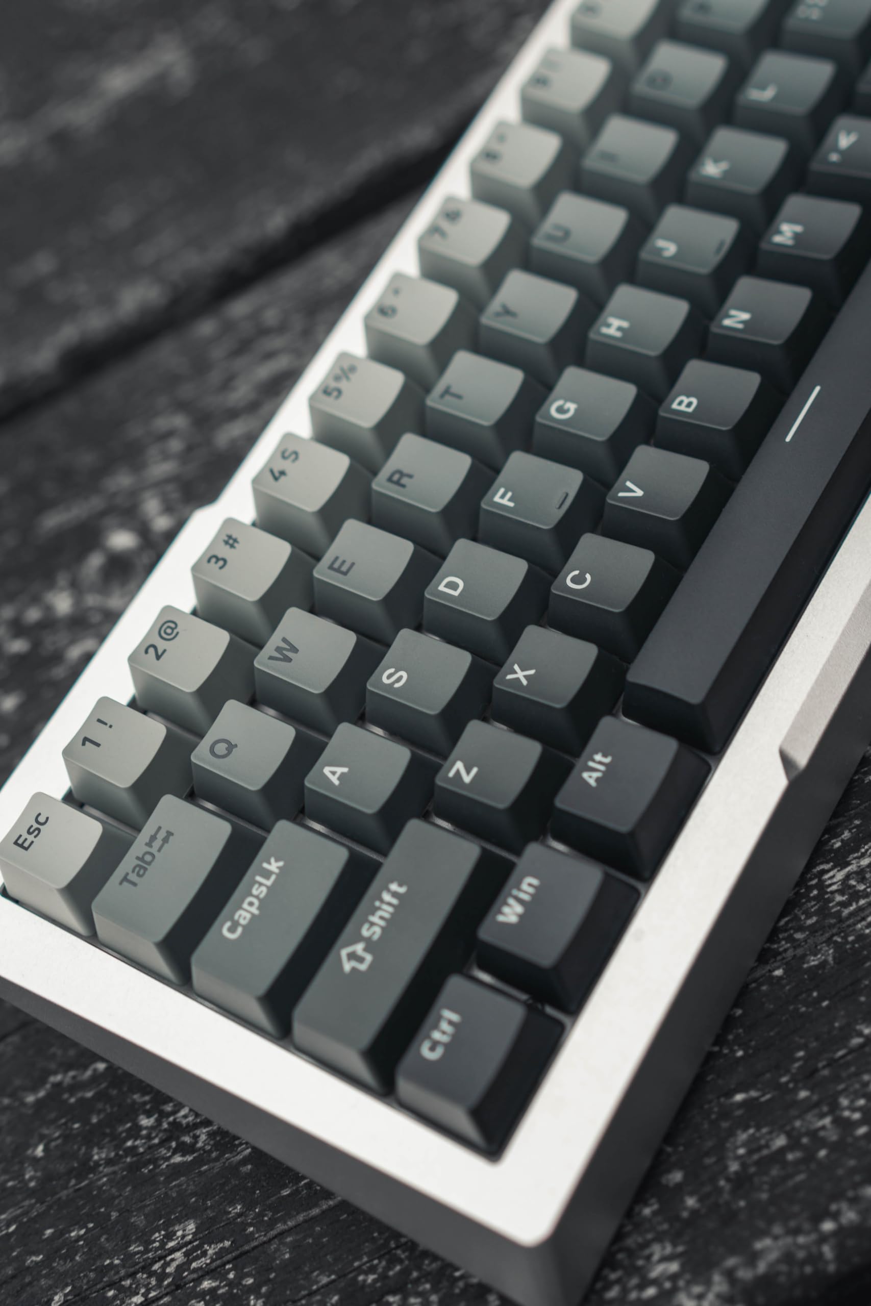 PWNAGE Pełny zestaw nasadek klawiszy PBT - Double Shot PBT Shine Through Full Keyboard Keycaps (Gradient Gray)