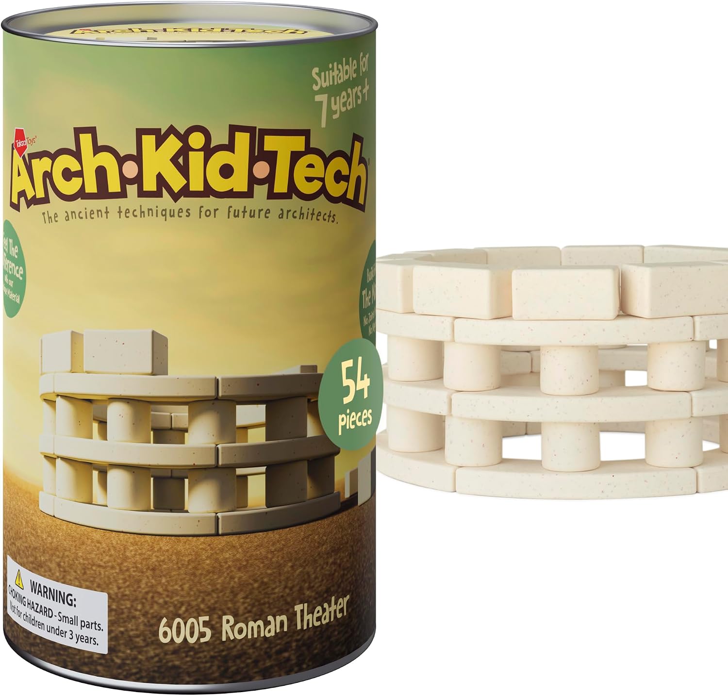 Taksa Toys Arch-Kid-Tech Roman Theater Architecture Set, 54 Pieces