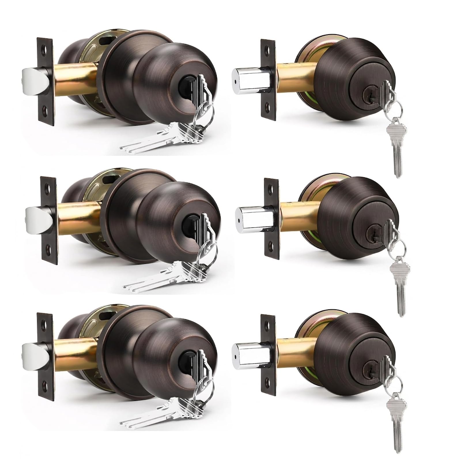 Stainless Steel Door Knobs - Keyed Alike Locks -27