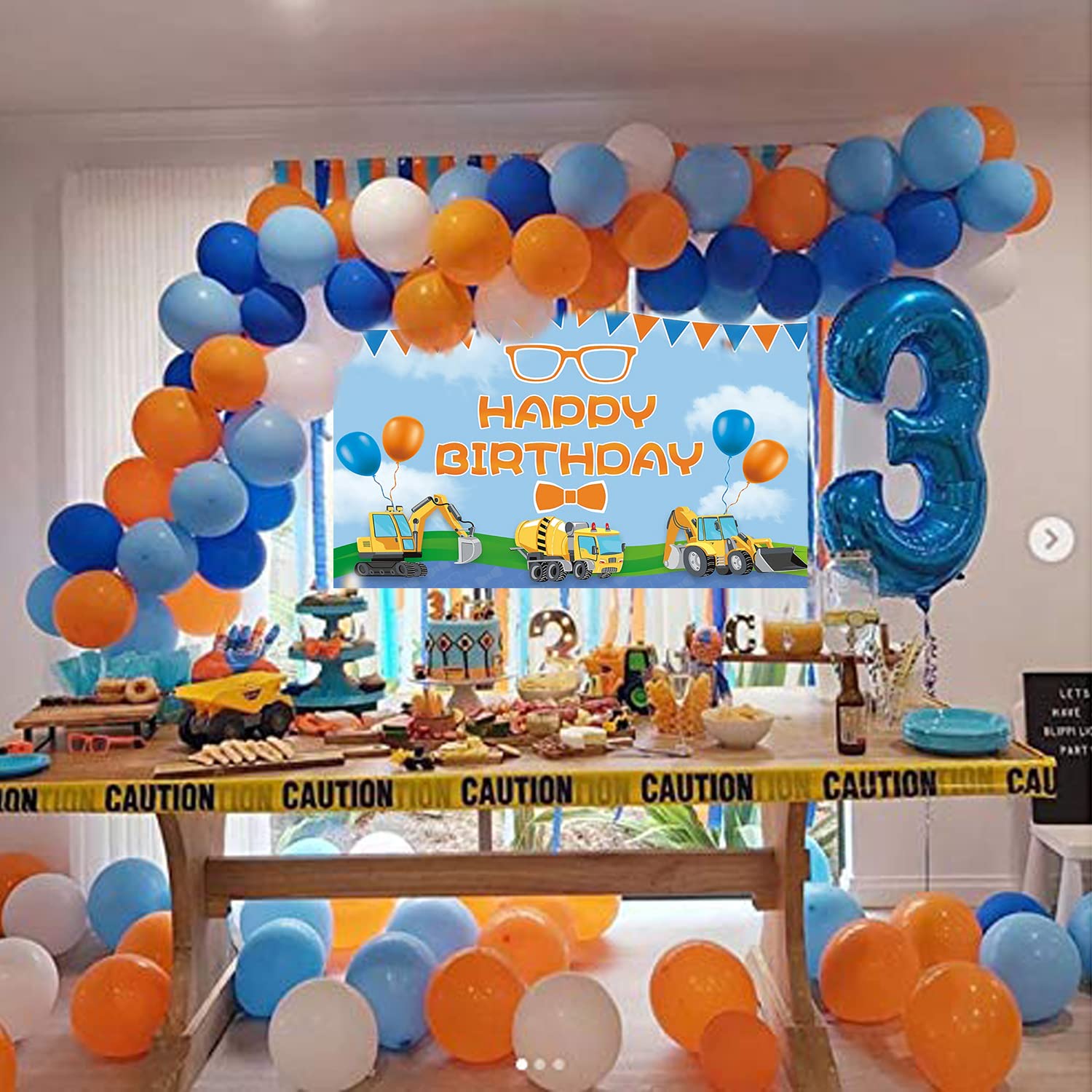 Blippi Birthday Party Supplies, 6x4ft English Teacher Birthday Party