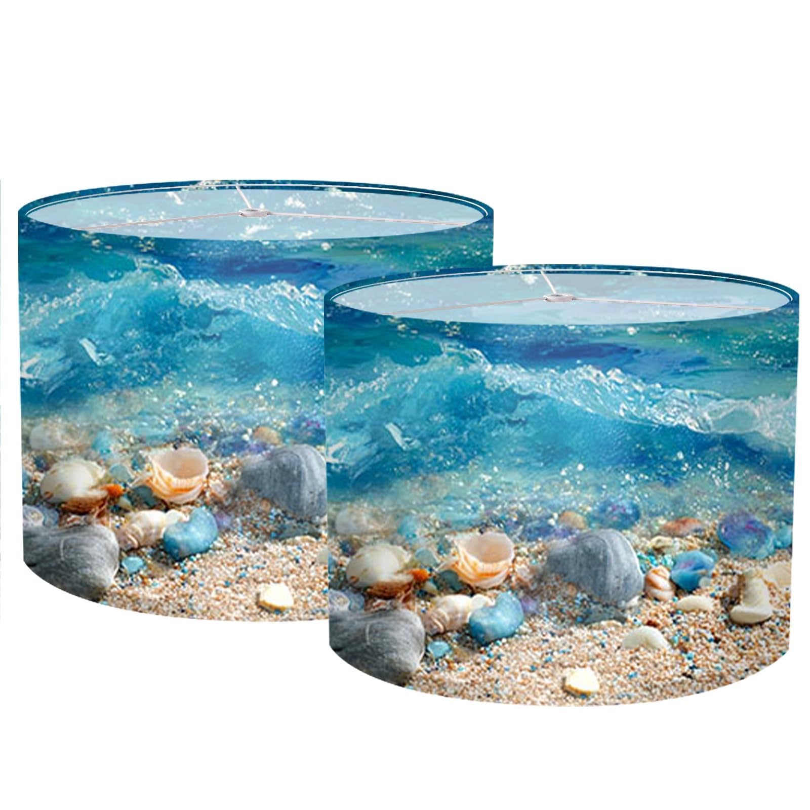 Nuxovilar Lamp Shades Set of 2, 13" Top x 13" Bottom x 10" High (Spider)