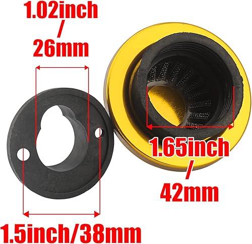Miniatura 3 de Filtro dorado para carburador de 43 cc - 47 cc 49 cc 2 tiempos motor Mini Moto ATV Quad Go Kart ciclomotor cortador de cepillo Minimoto X1 X2 X6 X8
