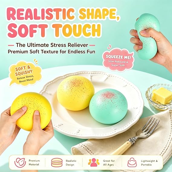 2 Pcs Slow Rising Squishies, Squishy Slow Rising, Cute Bread Squishy, Realistic Toast, Soft Food Portable Food Fidget Sensory Toys for Anxiety Relief, Home Office Decor Gifts