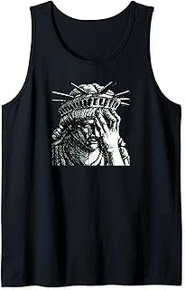Statue of Liberty Crying Anti Trump Resist No Muslim Ban Tank Top