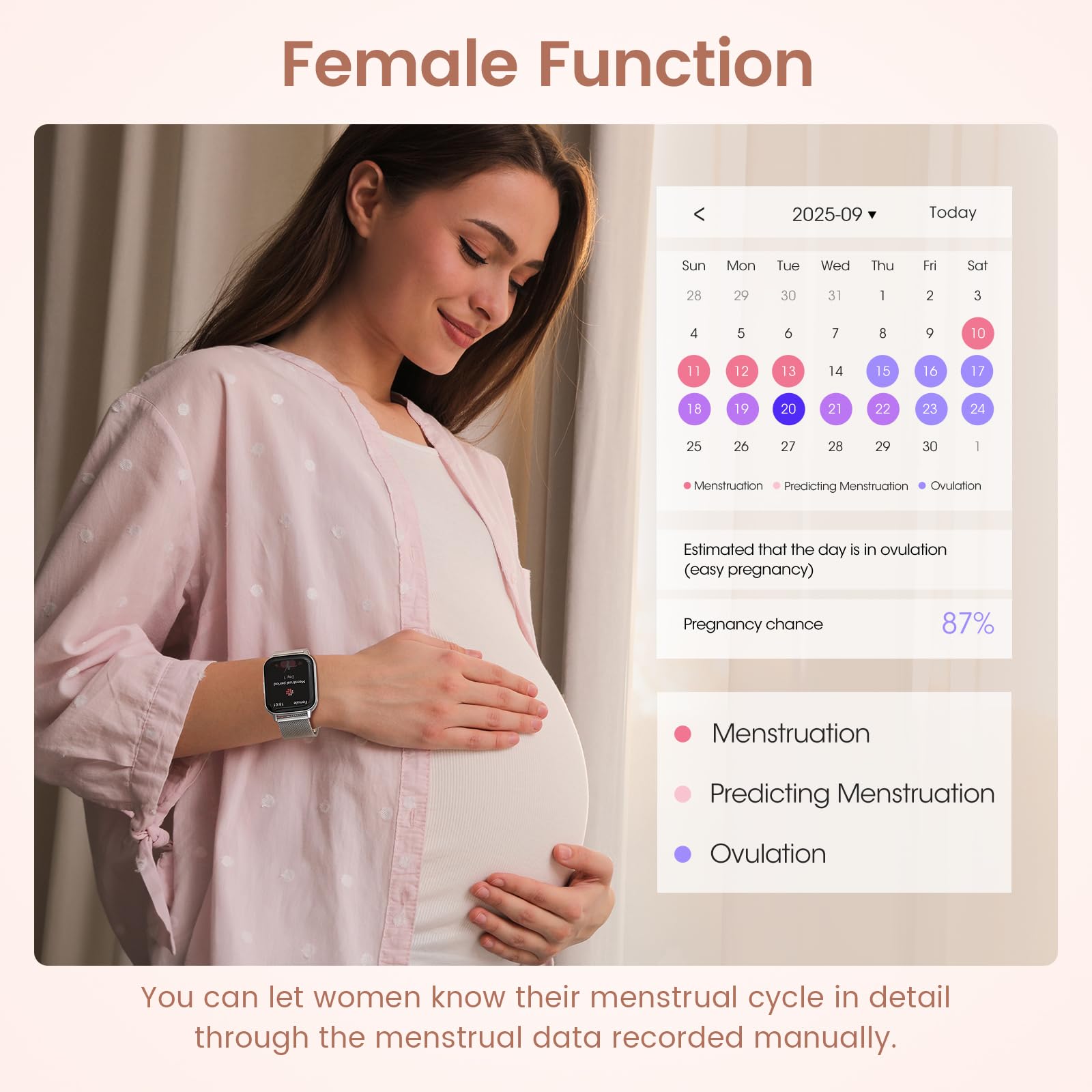 2026 Reloj Inteligente Mujer, 1.83" HD Smartwatch con Llamadas/Función Femenina/Pulsómetro/SpO2/Monitor de Sueño Calorías 113+ Modos Deportivos Podómetro WhatsApp IP68 Android iOS Plata, Regalo Mujer